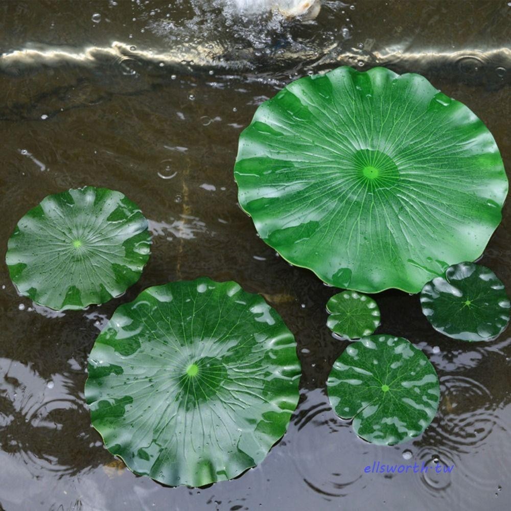 ELLSWORTH假蓮花可以掛生動用於水塘魚缸景觀美化舞台表演花卉道具漂浮的荷葉