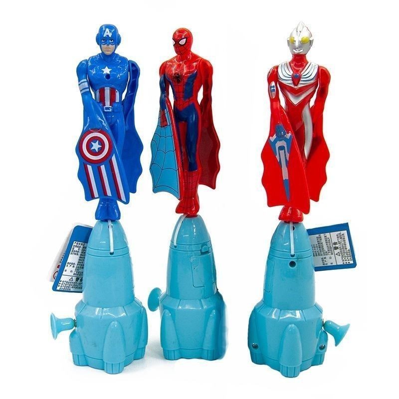 【星星優選】飛天奧特曼手搖拉線竹蜻蜓飛行器超人蜘蛛俠學生喜愛會飛的玩具 玩具