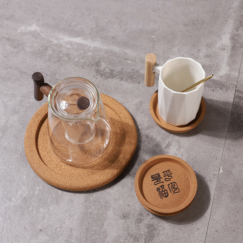 【客製化】【杯墊】可訂製 雷射 雕刻LOGO 軟木杯墊 茶杯墊 隔熱墊 防滑杯託 咖啡果汁 杯墊子
