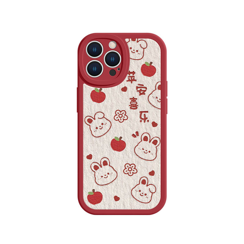適用蘋果14手機殼iphone16可愛12水果11兔子iPhone14pro夏天13pro小清新12promax好看14