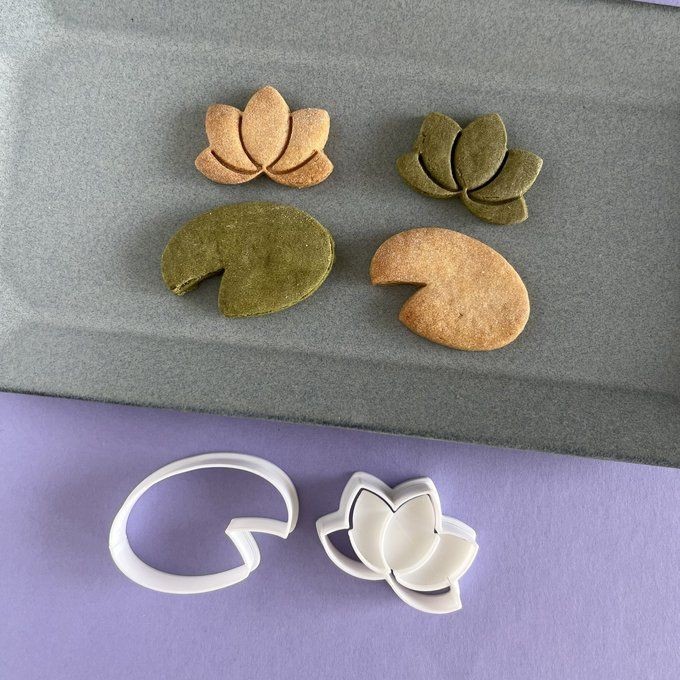 蓮花 荷葉餅乾模具春季餅乾模具卡通DIY日式3D立體曲奇模禮物烘焙