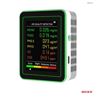 六合一空氣質量檢測儀 PM2.5/PM10/甲醛/TVOC/二氧化碳/一氧化碳 ZN-MT26（CO款）內建1200毫安
