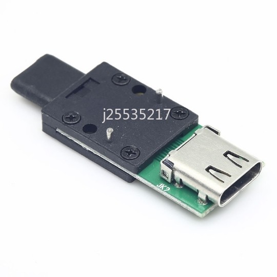 『量大價優』USB TYPE C 24PIN 3.1全塑不傷機 公頭對母座測試頭帶彈片款