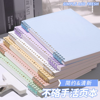 現貨<活頁本< 活頁可拆卸本子a5 筆記本 大學生專用高中生b5 活頁本 高顔值ins綫圈