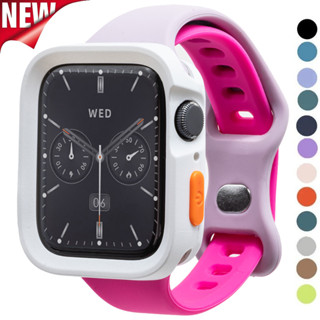 運動矽膠錶帶+錶殼相容 Apple watch ultra 49mm 46mm 45mm 44mm 41mm 40mm
