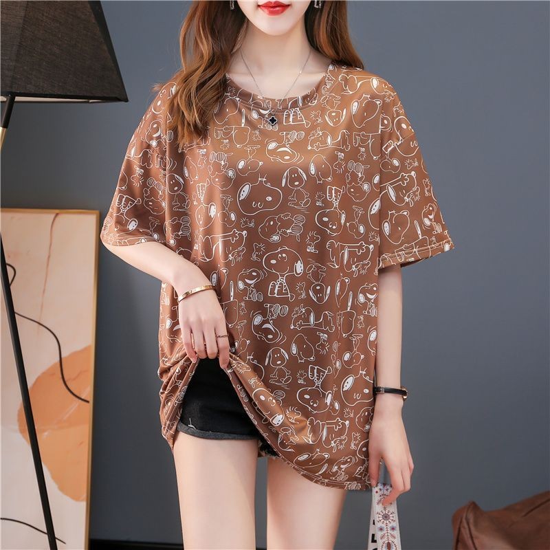 《現貨下單》特大尺碼女裝寬鬆加肥加大夏季女士短袖t恤女大尺碼女裝夏天女裝遮肚女裝夏日女裝春季女裝氣質女裝早春女裝韓風女裝