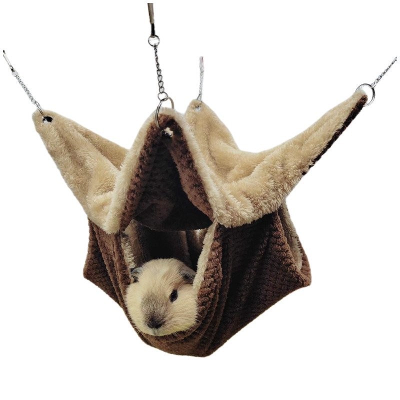 倉鼠吊床 雙層刷毛保暖松鼠睡袋 專用蜜袋鼯保暖棉窩小寵物吊床 SYPS