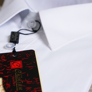 【CHINJUN/65系列】機能舒適襯衫-長袖/短袖、白底斜紋、8087、S8087