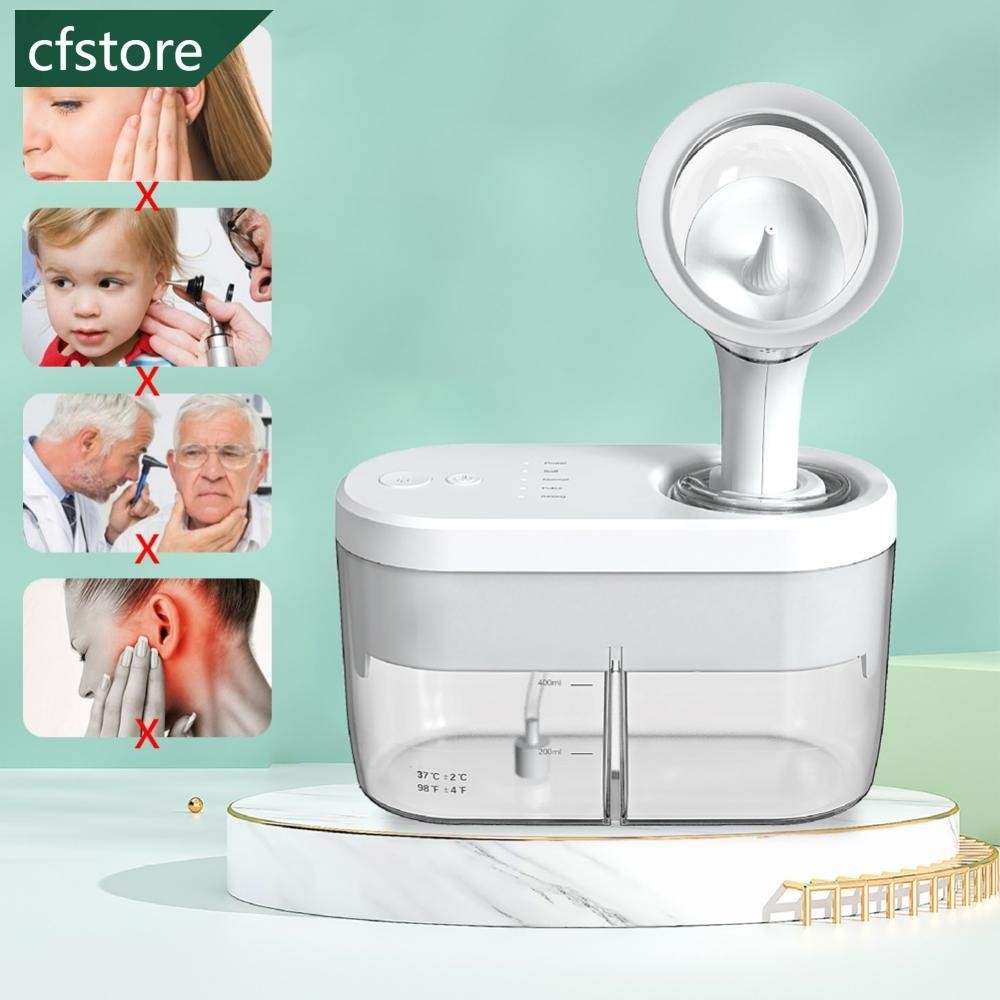 Cfstore 耳垢電動耳垢水耳垢清潔器去除灌溉系統安全洗耳器清潔成人兒童耳朵清潔器套件 F9W8