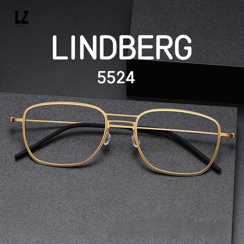 【LZ鈦眼鏡】純鈦眼鏡 Lindberg 林德伯格 5524鏤空設計手工 近視眼鏡 平光眼鏡框 細框眼鏡 鈦鏡框 鏡框男