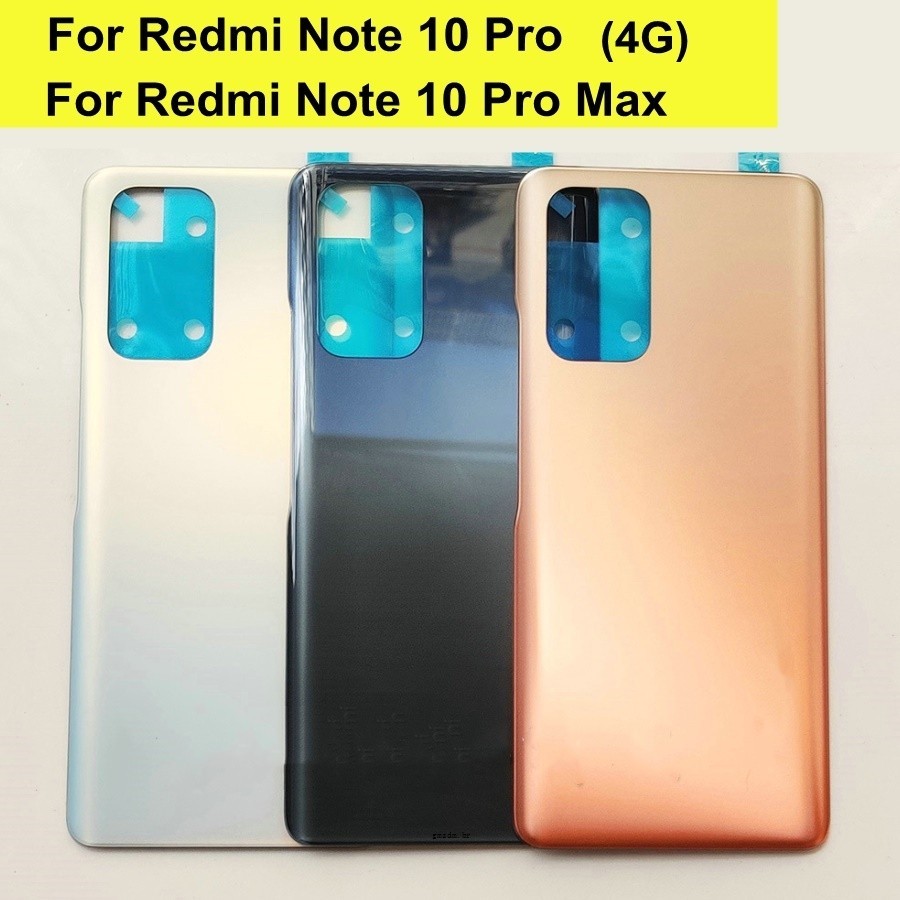 適用於 Redmi Note 10 Pro 電池後蓋玻璃後門蓋適用於 Redmi Note 10 Pro Max Not