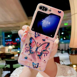殼界 水鑽蝴蝶 藍光 三星 Z Flip5 Flip4 Flip3 ZFlip 5 4 時尚 淑女 手機殼 保護套