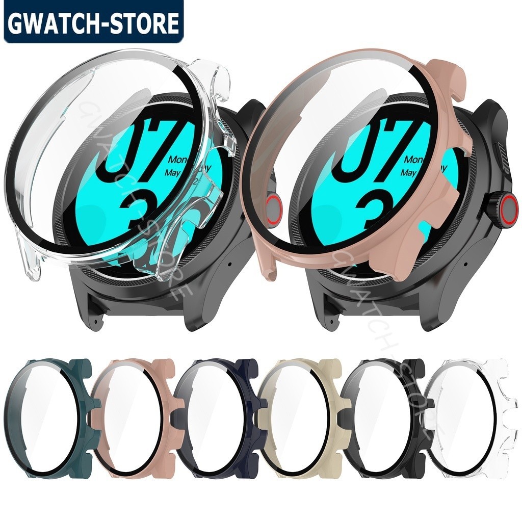 適用於Ticwatch Pro 5 保護殼鋼化玻璃+保護殼 Ticwatch Pro 5 保護殼屏幕保護框保險槓保護套