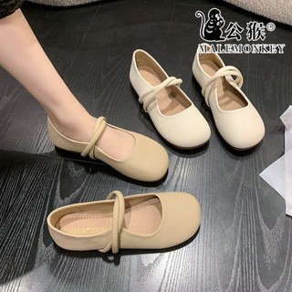 【臺灣出貨】夏季新款瑪麗珍鞋女 2024年夏季新款時尚晚晚鞋溫柔軟底圓頭平底豆豆鞋 網紅 仙女風 瑪麗珍 平底軟底豆豆鞋