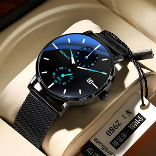 2022新款手錶男士全自動機械男士手錶防水日曆休閒商務石英男腕錶