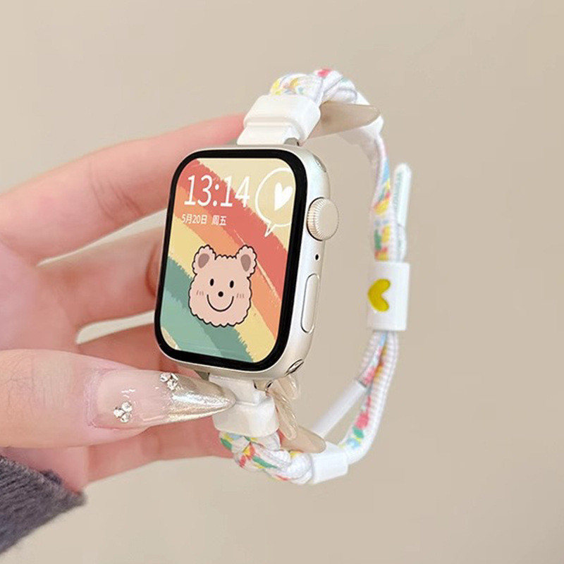 蘋果手錶手錶帶錶帶iwatchs3s5女生s6適用編織新款s9小眾s4s7s8
