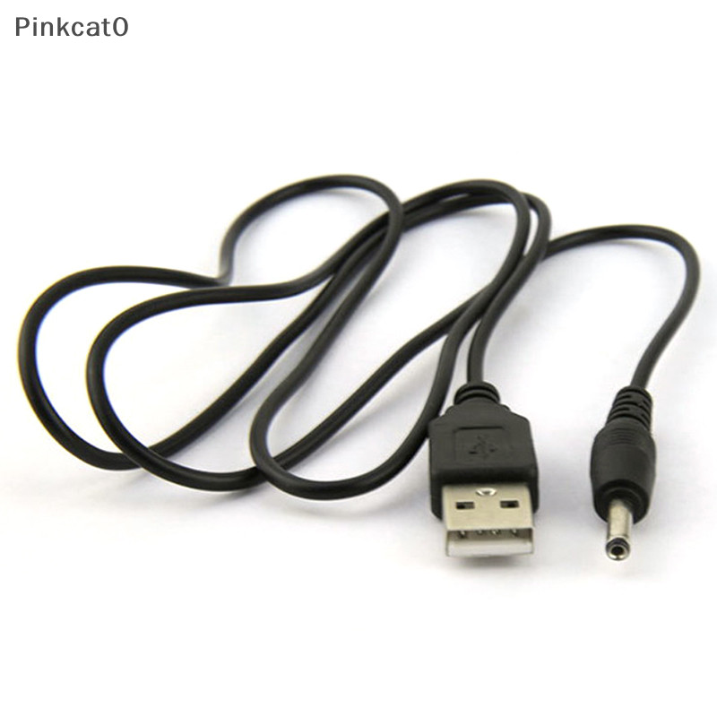 Pinkcat0 USB 端口轉 2.5 3.5 4.0 5.5mm 5V DC 筒形插孔電源線連接器黑色 TW