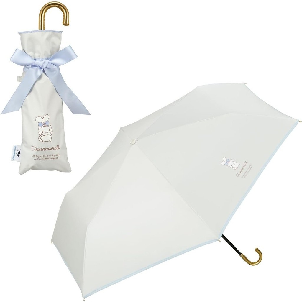 Wpc.阳伞，折叠伞，三丽鸥人物遮阳缎带迷你伞（Cinnamoroll）《100% 遮阳率，100% 防紫外线，UPF