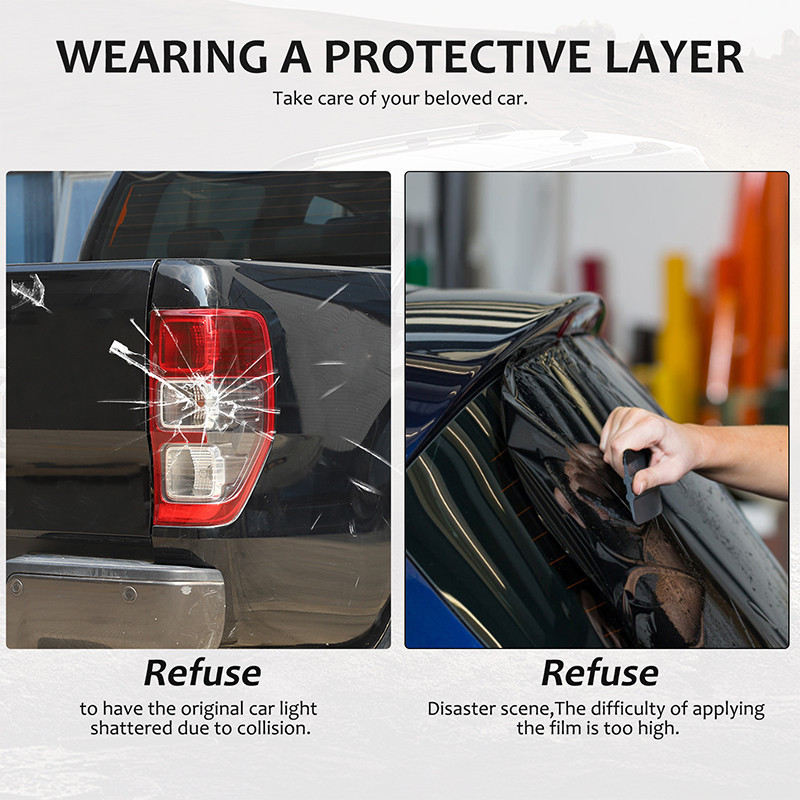 適用於福特 Ranger 2015-2021 ABS 黑色汽車尾燈黑殼尾燈裝飾罩貼紙汽車配件