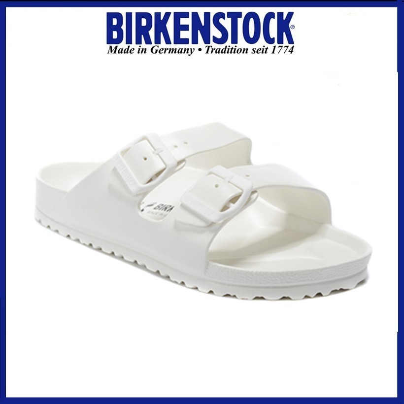 BIRKENSTOCK 勃肯男/女經典eva防水拖鞋沙灘休閒鞋亞利桑那系列白色37-43。