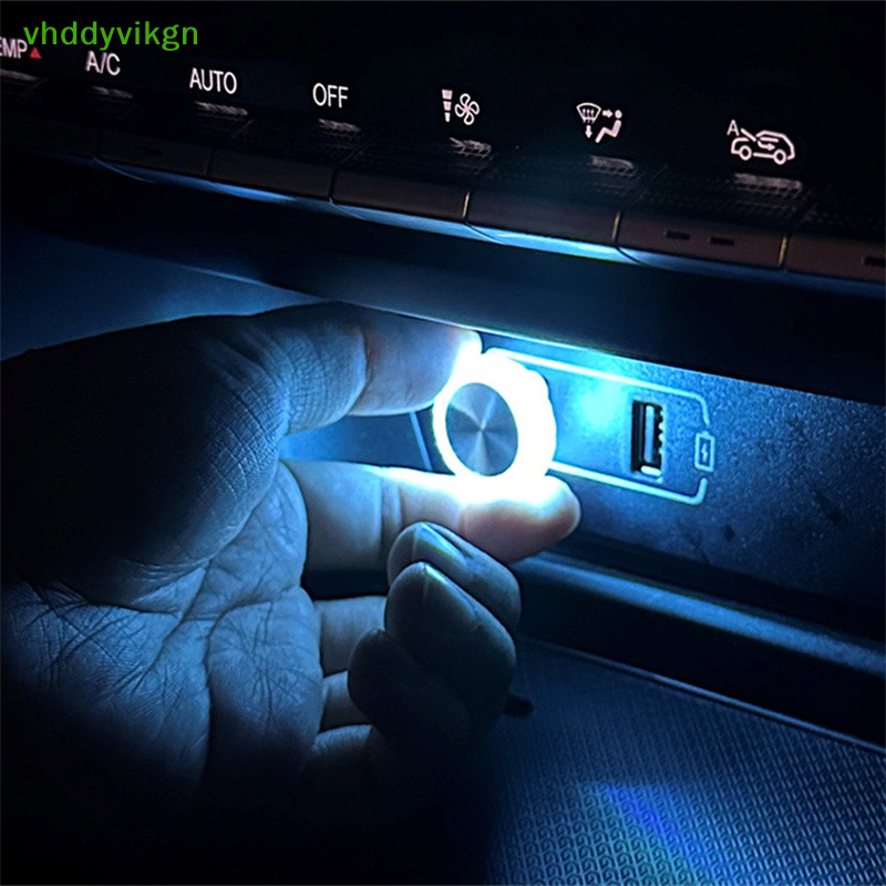 Vhdd Mini Usb 汽車 Led 環境燈室內小夜燈家用汽車水晶七彩閃光氛圍燈裝飾燈泡 TW