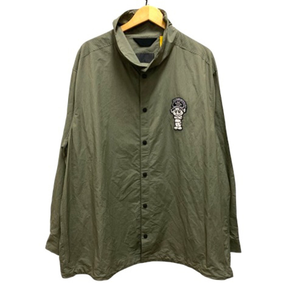 Moncler 22SS 背心襯衫標誌貼布長袖 XL 綠 日本直送 二手