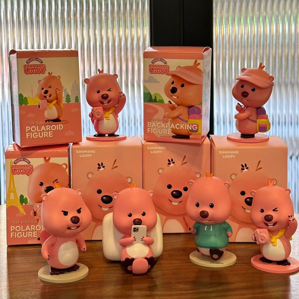 🔥台灣出貨🔥 Loopy 露比公仔 有你超甜歪頭露比 一身反骨 小海狸公仔 粉色 可愛擺件 桌面擺件 生日禮物 女生禮物