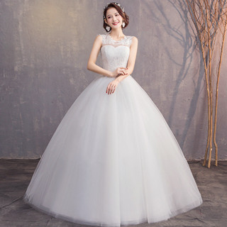 S-6XL 大尺碼婚紗2025新款蕾絲簡約性感公主婚紗禮服T60
