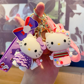 三麗鷗吊飾 KT貓鑰匙扣 PVC公仔 kitty吊飾 卡通貓咪掛件 汽車鑰匙圈 包包吊飾 創意禮品盲盒