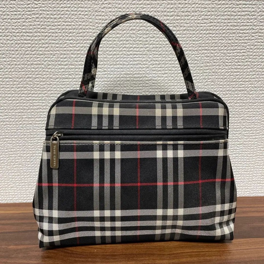 Burberry 博柏利 手提包 小包包 口袋 格紋 日本直送 二手