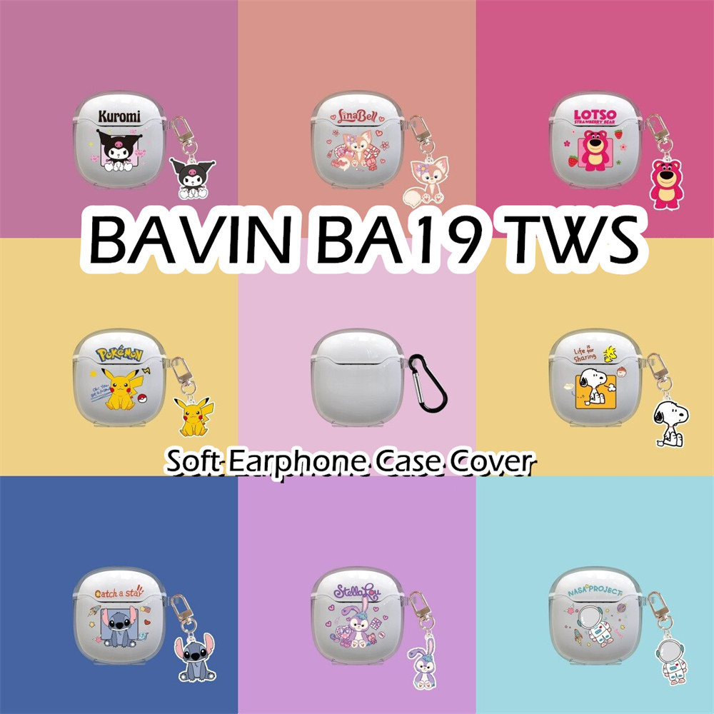 【現貨】適用於 Bavin BA19 TWS 手機殼動漫卡通圖案軟矽膠耳機殼外殼保護套