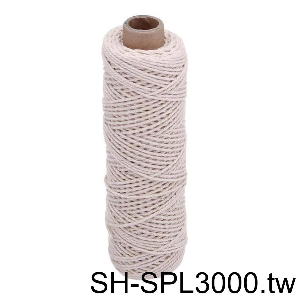 1mm 100M 棉絞編織繩紡織繩繩配件家用麻繩棉抽繩園藝剪貼簿