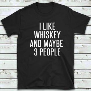 威士忌威士忌 T 恤我喜歡威士忌,也許 3 人 T 恤男士 T 恤