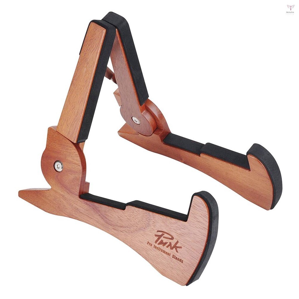 通用可折疊吉他支架支架桃花心木實木弦樂器支架可愛兔子形狀適用於電聲吉他貝司