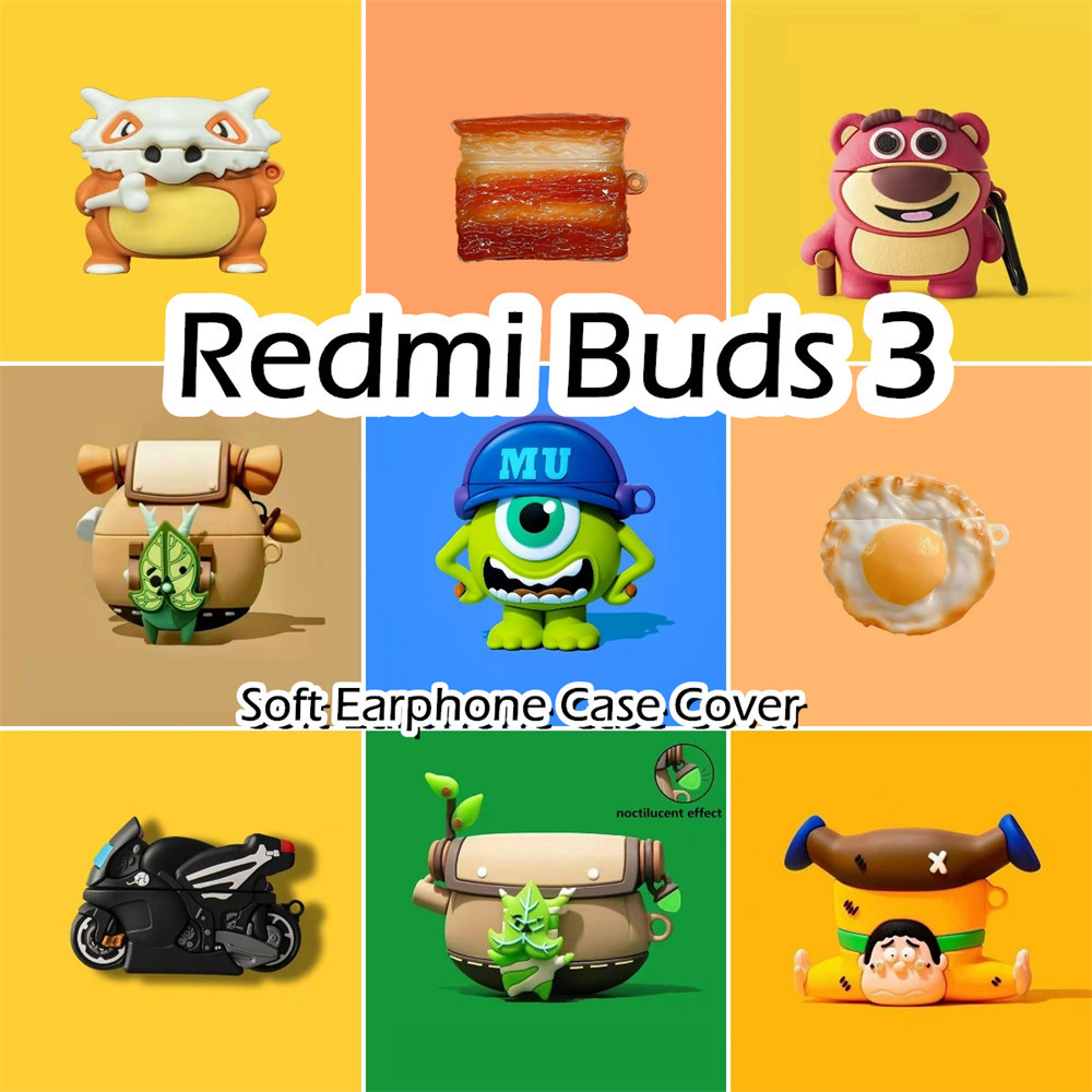 [有貨] 適用於 Redmi Buds 3 Case 創意卡通造型軟矽膠耳機套外殼保護套 NO.4