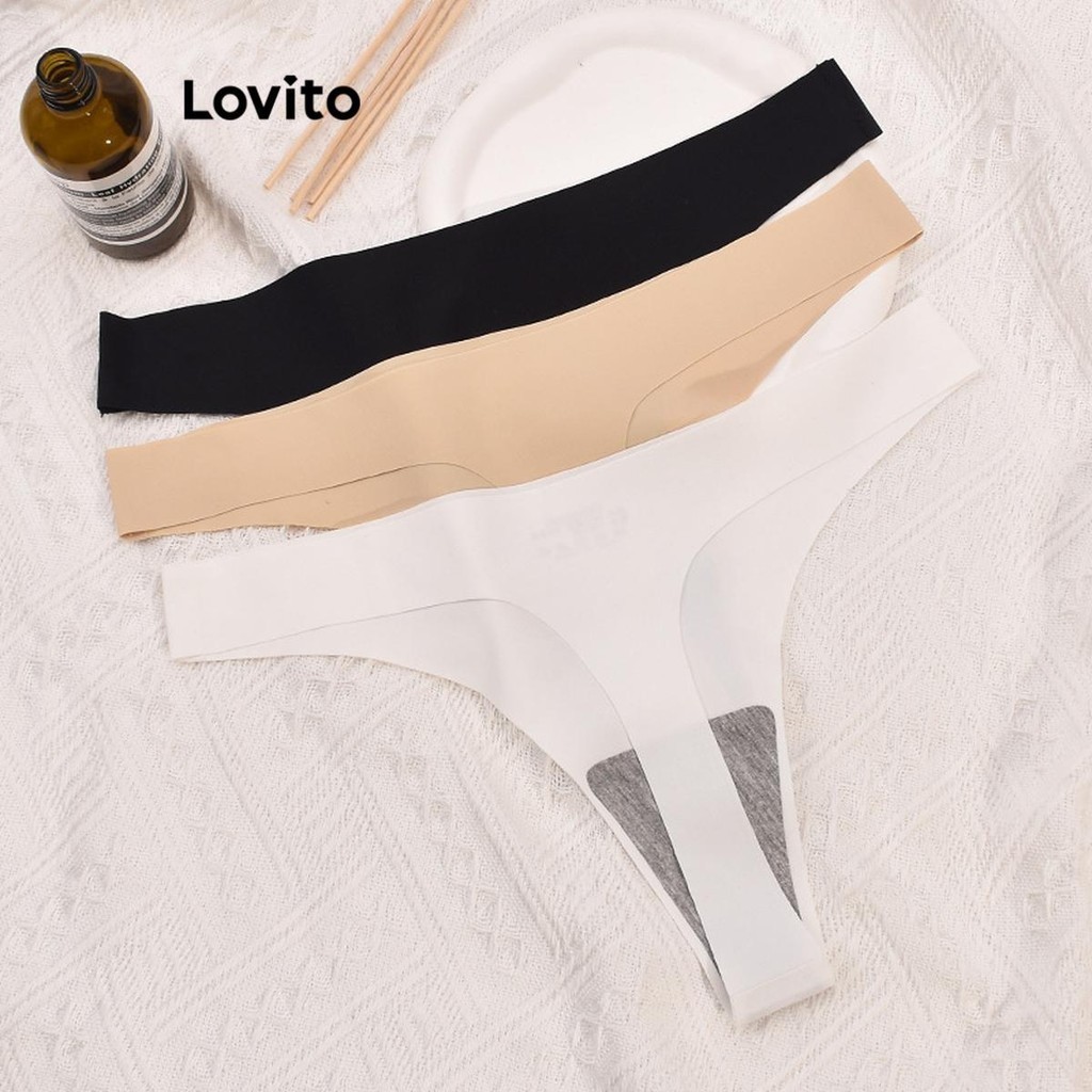 Lovito 女士休閒素色基本款內褲 LNL54206