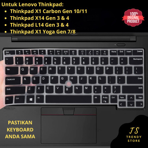 鍵盤保護套 Lenovo Thinkpad X14 L14 X1 Carbon X1 Yoga 14 英寸 2022 及