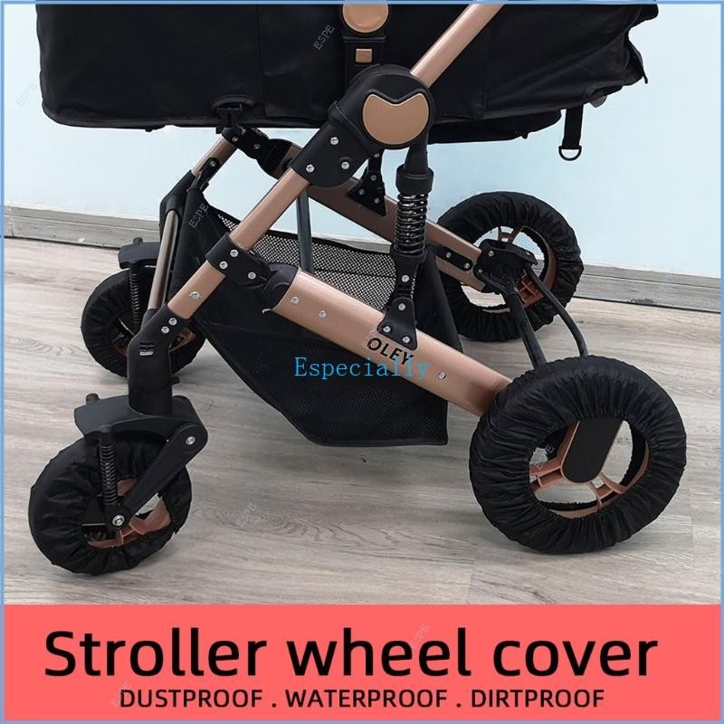 Esp 2 件嬰兒推車輪罩用於保護罩推車輪胎防塵罩嬰兒車輪 P 的嬰兒車輪