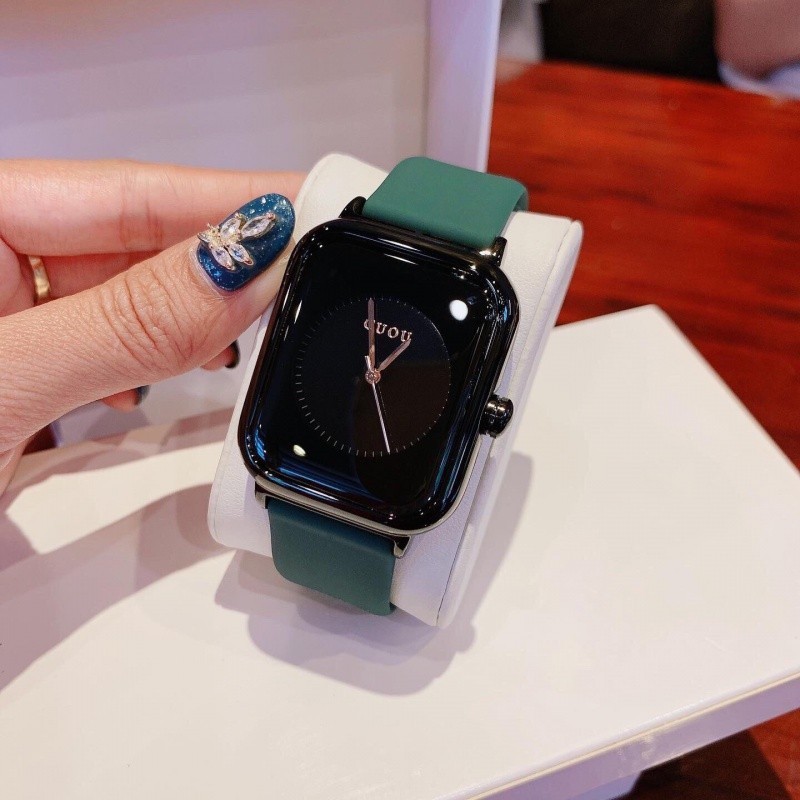 GUOU古歐 簡約矽膠錶帶 女士手錶 時尚運動防水手錶