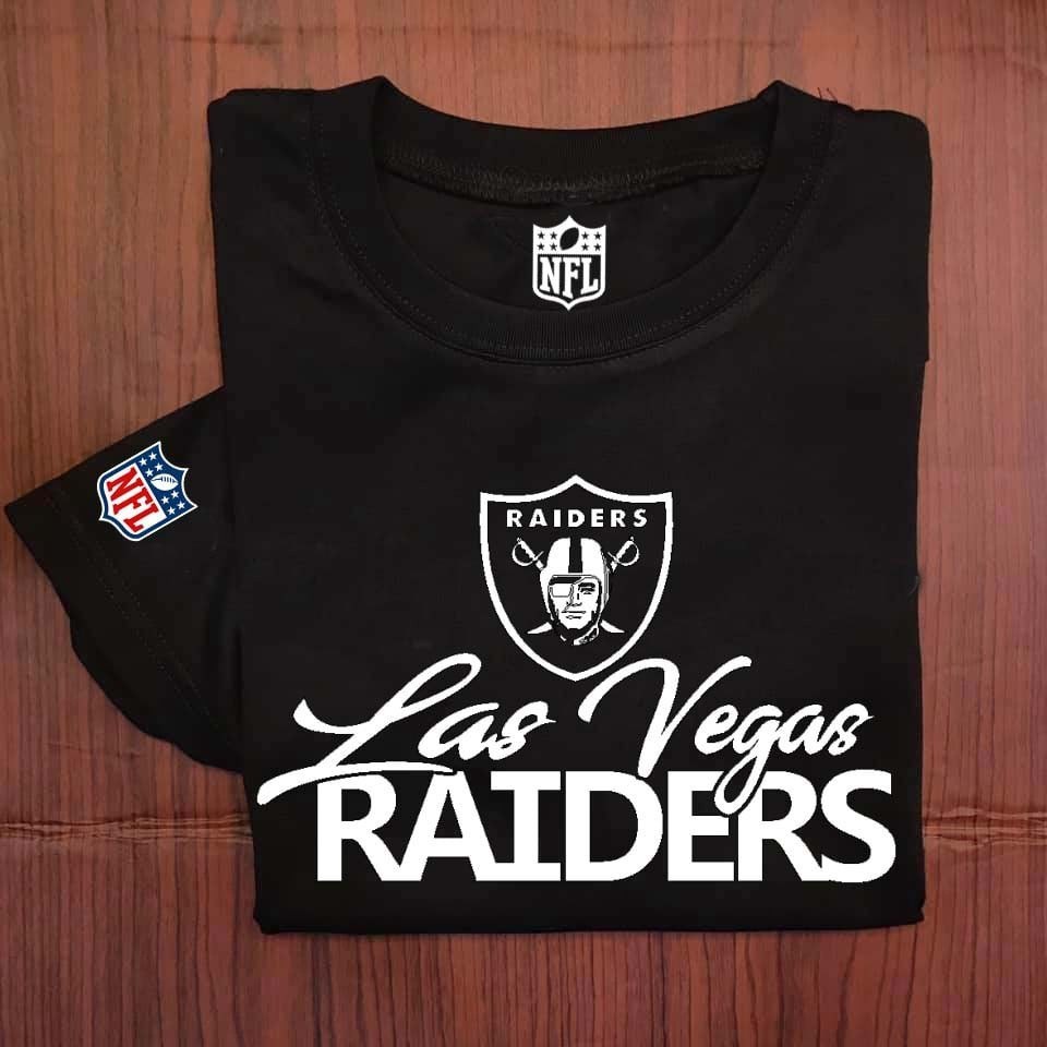 Raiders NFL INSPIRED 短袖棉 T 恤男士 T 恤 TOP 街頭服飾 T 恤服裝