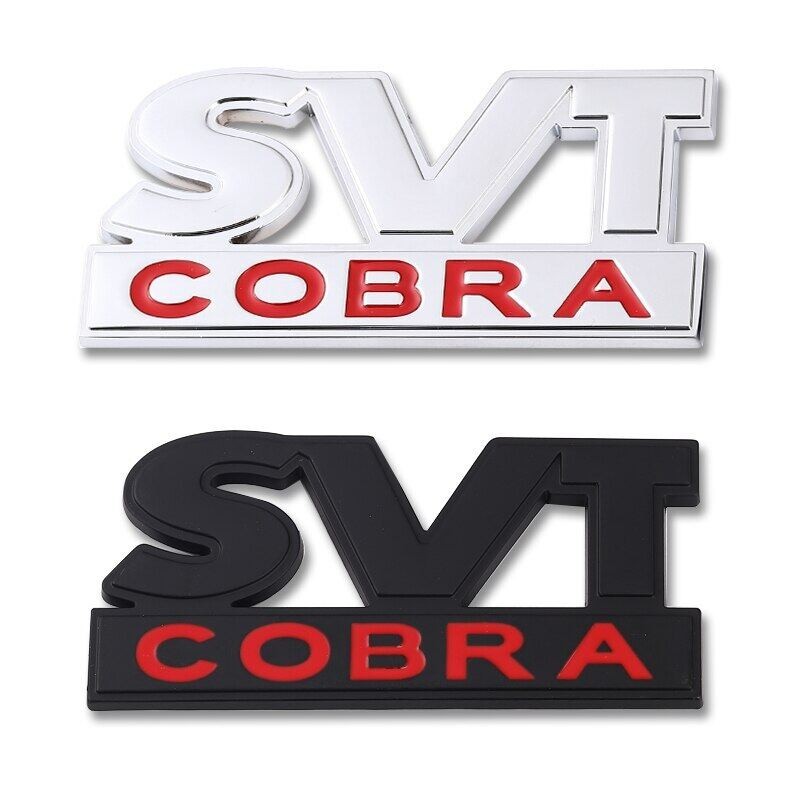 汽車貼紙汽車貼紙 SVT Cobra 前罩格柵標誌徽章後備箱 3D 汽車貼花適用於福特野馬 Shelby SVT Cob