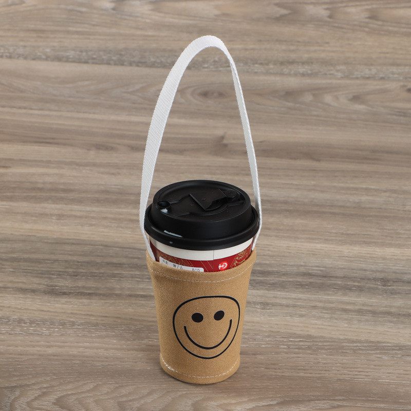 【客製化】【飲料提袋】多功能 奶茶杯套 訂製 手提飲料 咖啡打包袋 定做logo 便攜 棉布杯託 批發