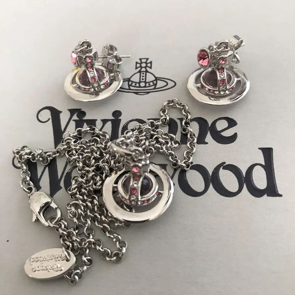 Vivienne Westwood 薇薇安 威斯特伍德 項鍊 耳環 銀 粉紅 mercari 日本直送 二手