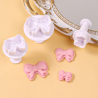 【現貨】【翻糖模具】3D立體 蝴蝶結 領結 塑膠彈簧切模 壓模 翻糖蛋糕餅乾模 塑膠切模印模