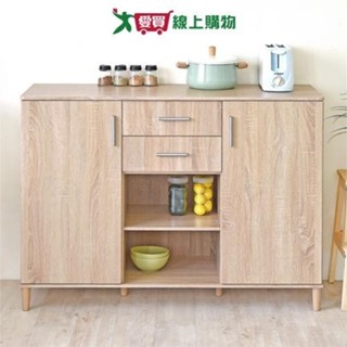 HOPMA 美背伍德二門二抽廚房櫃 D-946【廠商直送 限單獨下單】 臺灣製造 電器櫥櫃 儲藏收納置物 微波爐【愛買】