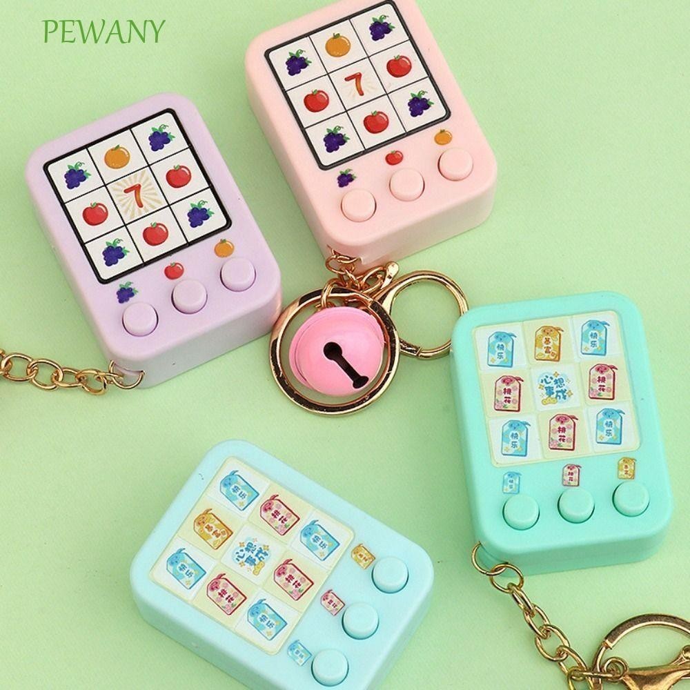 PEWANY遊戲機鑰匙扣,便攜式迷你彩票機鑰匙扣,創意可愛手持設備模擬彩票機迷你彩票機玩具掛袋