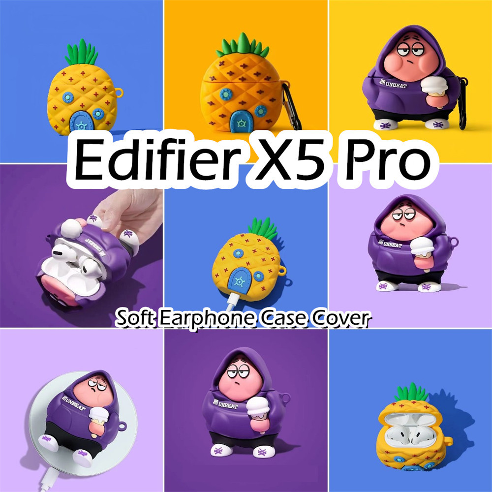 EDIFIER 【熱賣】適用於漫步者 X5 Pro Case 動漫卡通造型軟矽膠耳機套 NO.2