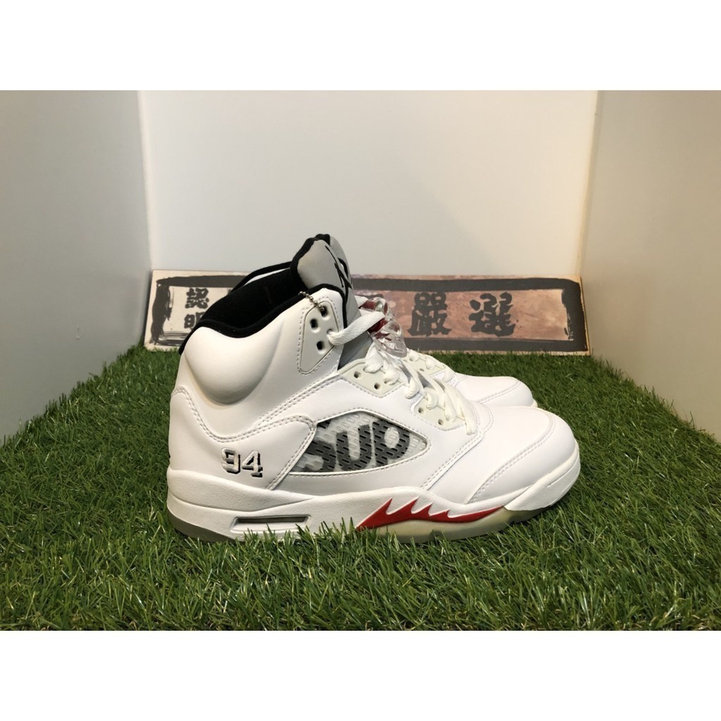 Air Jordan 5 x Supreme Beauty 電繡聯名 94 白火六川公牛