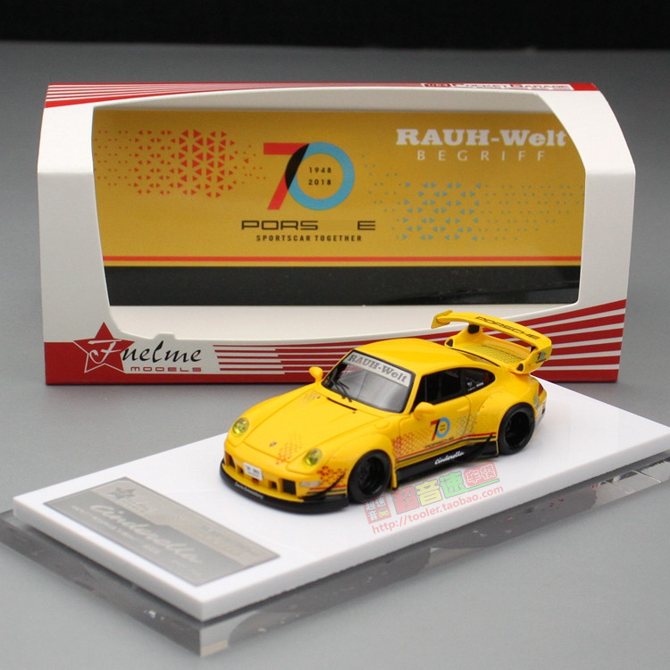 現貨出售—fuelme富美1:64 993 RWB樹脂限量汽車模型70週年灰姑娘塗裝成品
