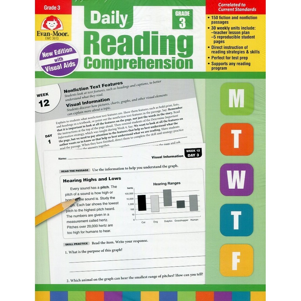 Daily Reading Comprehension, Grade 3 - Teacher Edition (2018 Revised Edition)/Evan-Moor Educational 
